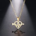 Titanium Heartbeat Heart Necklace **R 699** (GOLD) 45 cm