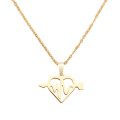Retail Price: R 799 Titanium Heartbeat Heart Necklace 45 cm (GOLD ONLY)