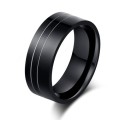 Titanium Ring **R 899** (BLACK) Size 10 US / T / 20