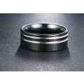 Titanium Ring **R 899** (BLACK) Size 10 US / T / 20