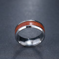 Tungsten Wood Ring 8 mm **R 899**  Size 10; 11; 12; 13 US