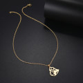 Titanium "Hearts In Heart" Necklace 45 cm