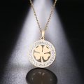 Retail Price: R 1 899 Titanium 4-Leaf Clover Necklace With Simulated Diamonds  50 cm