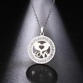 Titanium "Love Heart" Necklace With Simulated Diamonds Silver 45 cm *R 599*