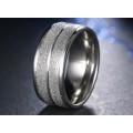 RETAIL PRICE: R1 099 Frosted Titanium Ring 8 mm  Size 11 US (SILVER ONLY)