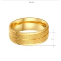 RETAIL PRICE: R1 099 Frosted Titanium Ring 8 mm  Size 11 US (GOLD ONLY)