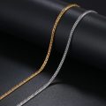 TITANIUM (NEVER FADE) Fine Curb Chain Bracelet 22 cm (SILVER ONLY)