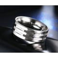 Titanium Ring 8 mm **R 999** Size 10 US (SILVER)
