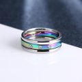 RETAIL PRICE: R 1 199 Titanium 3-Piece With Simulated Diamonds Ring Set  Size 11 US MULTI COLOR ONLY