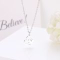 Titanium Butterfly Heart Necklace **R 699** (SILVER) 45 cm