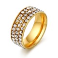 RETAIL PRICE: R 2 499 Titanium Ring 8 mm With Simulated Diamonds Size 8 US (SILVER)