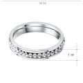 Titanium Ring With Simulated Diamonds (SILVER)**R 799** Size 10 US