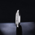 Titanium Ring With Simulated Diamonds (SILVER)**R 799** Size 9 US