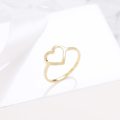Titanium Heart Ring Size 9; 10 US *R 599* (SILVER)