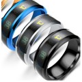 Titanium Temperature Smart Ring Silver, Blue, Black *R 899* Size 11; 12; 13 US
