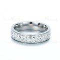 RETAIL PRICE: R1 999 Titanium (NEVER FADE) Ring With Simulated Diamonds Size 10 US (SILVER ONLY)