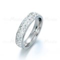 RETAIL PRICE:  R 2 199 Titanium Ring With 1.25 ct Simulated Diamonds (SILVER) Size 8; 9; 10 US
