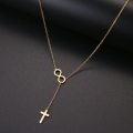 Retail Price: R 1 499 (NEVER FADE) Titanium "Infinity Cross" Necklace 60 cm (GOLD ONLY)