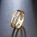RETAIL PRICE: R 899 Titanium Cross Ring Size 7 US (GOLD)