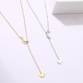 RETAIL PRICE: R 1099 Titanium ( NEVER FADE) "Moon & Heart" Necklace 60 cm  (GOLD ONLY)