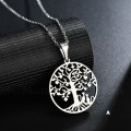 Stainless steel "Tree of Life* Necklace 50 cm R 699** (SILVER GOLD )