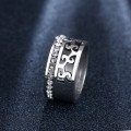 Retail PriceR1 699 (NEVER FADE) Titanium Ring With Simulated Diamonds Size 10 US (SILVER ONLY)