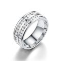 Titanium Ring With Simulated Black Diamonds **R 999** Size 9 US BLACK