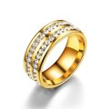 Titanium Ring With Simulated Diamonds **R 999** Size 11 US BLACK