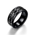 Titanium Ring With Simulated Black Diamonds **R 999** Size 9 US BLACK