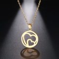 Titanium Heart Necklace 45 cm *R 899* SILVER & GOLD