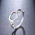 Titanium Heartbeat Heart Ring Size 6; 7; 8; 9; 10  US *R 699* (GOLD/SILVER)