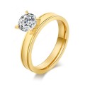 RETAIL PRICE: R 2 599 Titanium Princess Cut Ring With 2.00 ct Simulated Diamond Size 8; 9 US