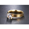 RETAIL PRICE: R 2 599 Titanium Princess Cut Ring With 2.00 ct Simulated Diamond Size 8; 9 US