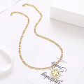 Titanium Clover Necklace With Simulated Diamonds **R 799** (SILVER) 60 cm