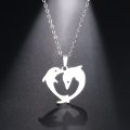 RETAIL PRICE:  R 999 Titanium "Dolphin Heart" Necklace  45 cm (GOLD)