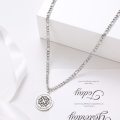 Retail Price: R 1 899 Titanium Vintage Pattern Necklace With Simulated Diamonds 50 cm (SILVER ONLY)