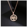 RETAIL PRICE:R1 599 NEVER FADE) Titanium "Tree Of Life" Necklace  45 cm (ROSE GOLD ONLY)