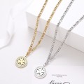 Retail Price:R1  299 (NEVER FADE) Titanium 4-Leaf Clover Necklace 50 cm (SILVER ONLY)