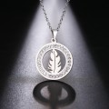 Retail Price: R 1 699 Titanium Feather Necklace With Simulated Diamonds  45 cm (SILVER ONLY)