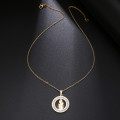 Retail Price: R 1 699 Titanium Feather Necklace With Simulated Diamonds  45 cm (GOLD ONLY)