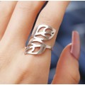 RETAIL PRICE:R1 199 (NEVER FADE) Titanium Leaf Ring Size 8 US (GOLD ONLY)