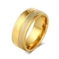 Retail Price R 1 599 (NEVER FADE) Frosted Titanium  Men's Ring 8 mm Size 11 US (Gold ONLY)