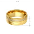 Retail Price R 1 599 Frosted Titanium Men's Ring 8 mm Size 11 US (Gold ONLY)