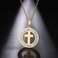 Retail Price: R 1 899 Titanium Cross Necklace With Simulated Diamonds 45 cm