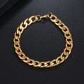 Retail Price:R1 499 (NEVER FADE) Titanium Cuban Link  Men's Bracelet 22 cm (GOLD ONLY)