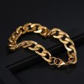 Retail Price: R 1 299 Titanium Cuban Link  Men's Bracelet 22 cm (GOLD ONLY)