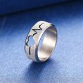 RETAIL PRICE: R 999 Titanium Heartbeat Ring Size 10 US(SILVER ONLY)