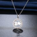 TITANIUM (NEVER FADE) PUZZLE Necklace with Simulated Diamonds 45 cm (SILVER ONLY)