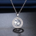 RETAIL PRICE: R 1 099 Titanium "Cat" Necklace With Simulated Diamonds 45 cm (SILVER)