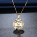 RETAIL PRICE: R 1 099 Titanium "Camera" Necklace With Simulated Diamonds 45 cm (GOLD)